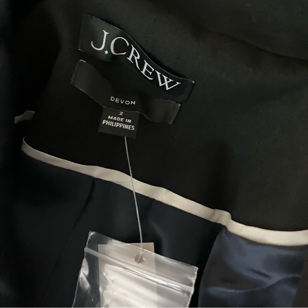 J. Crew Devon blazer Black‎ 2 NWT - Picture 5 of 6
